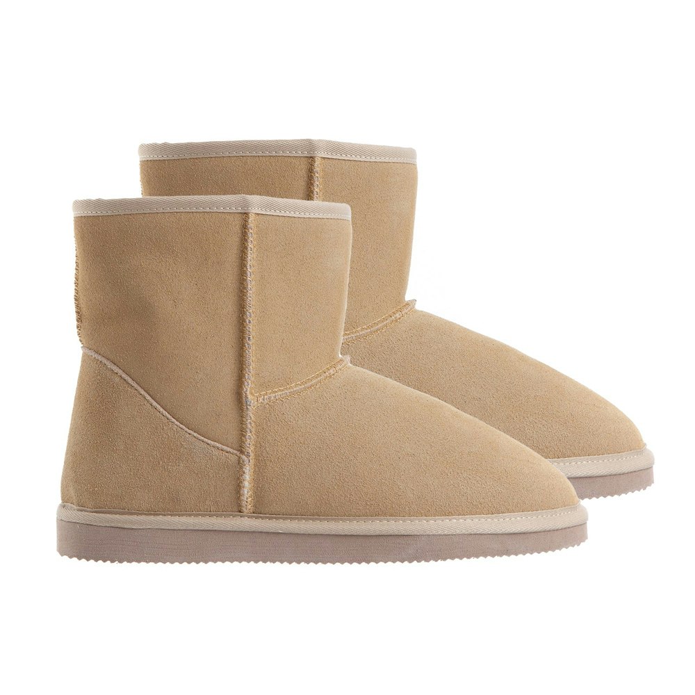 Uggaroo Beige Leather Slipper Boots Mens 2