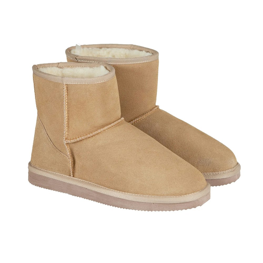 Uggaroo Beige Leather Slipper Boots Mens 3