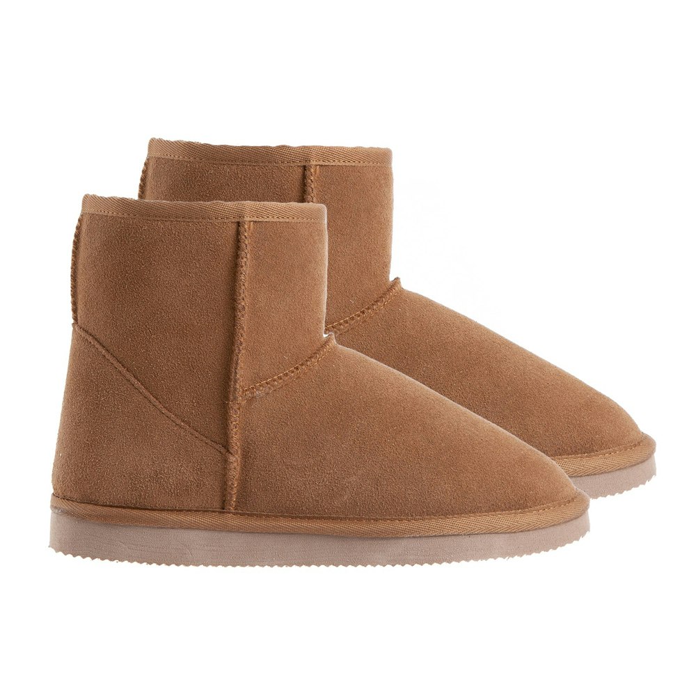 Uggaroo Camel Leather Slipper Boots Mens 2
