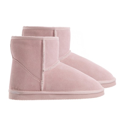 Uggaroo Pink Leather Slipper Boots Womens Pink