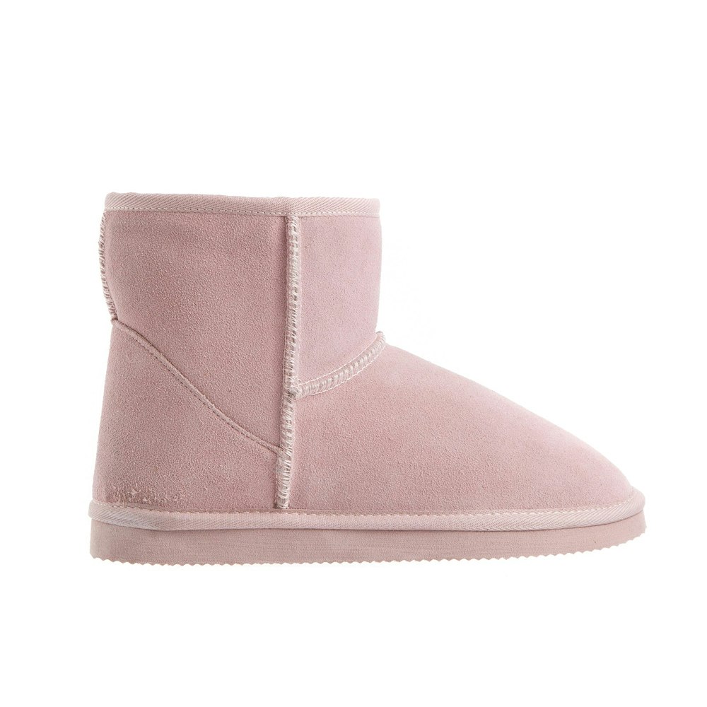 Uggaroo Pink Leather Slipper Boots Womens Pink 2