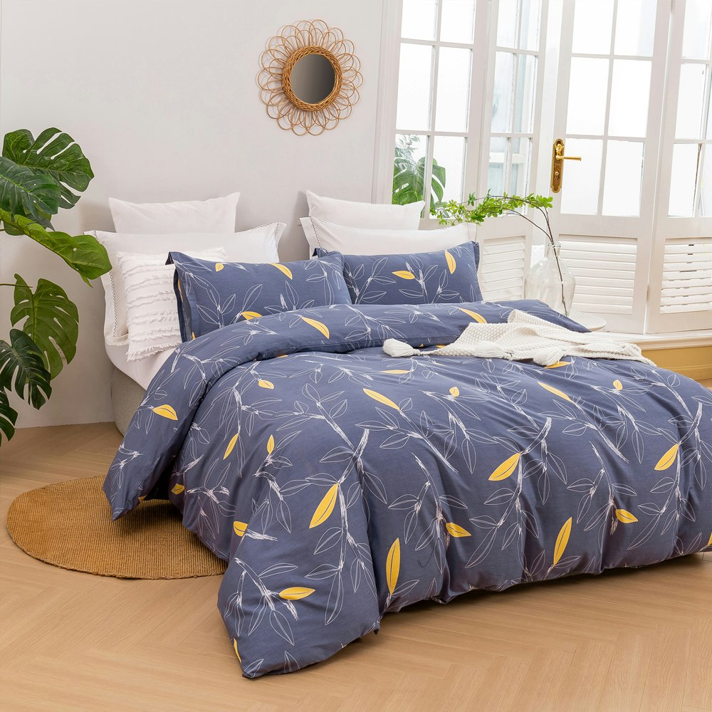 Dreamaker Botanical 100% Cotton Quilt Cover Set