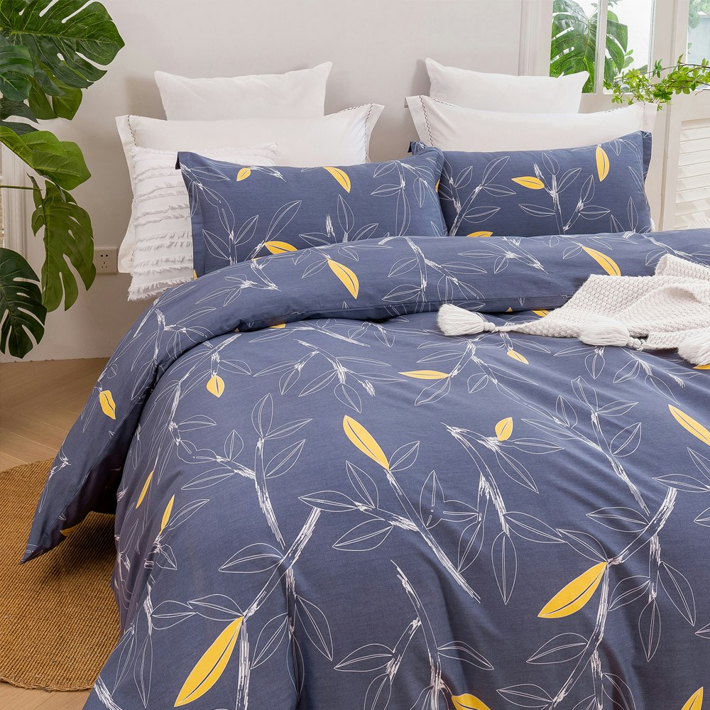Dreamaker Botanical 100% Cotton Quilt Cover Set
