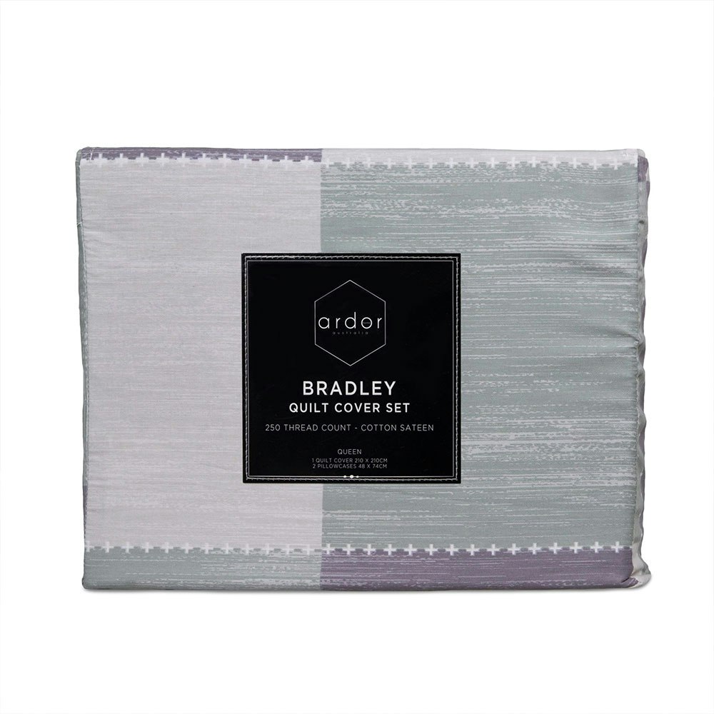 Ardor Home Bradley Cotton Quilt Cover Set Packaging