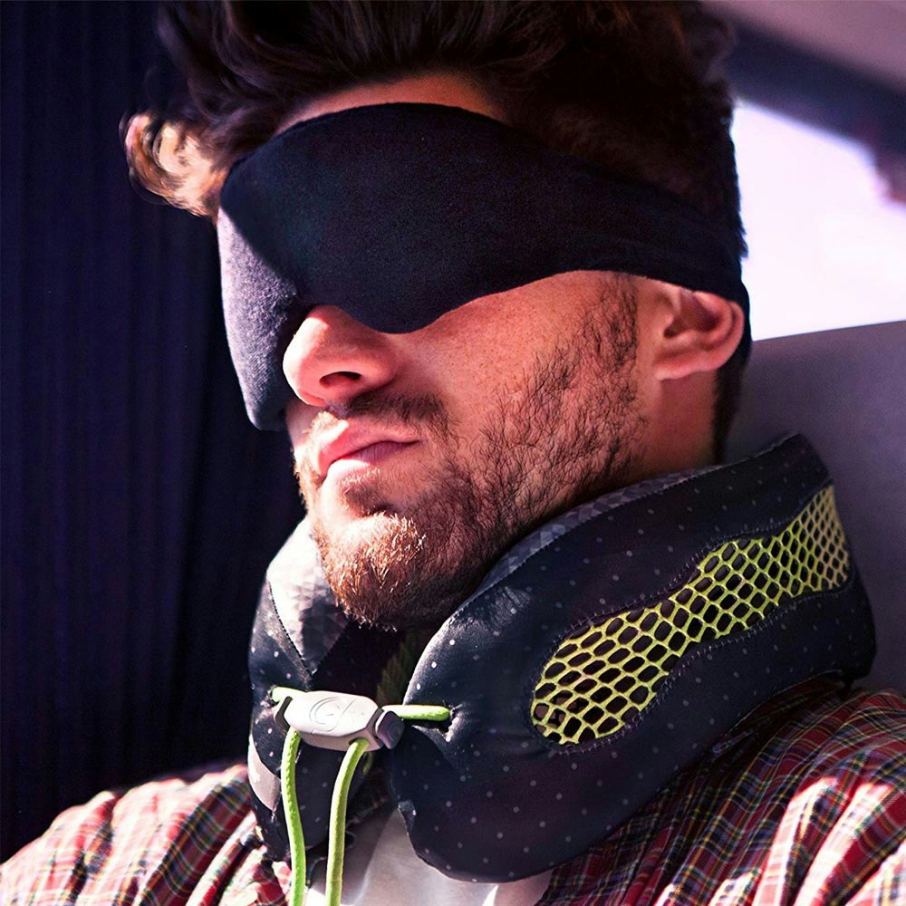 Cabeau Midnight Magic Sleep Mask on man