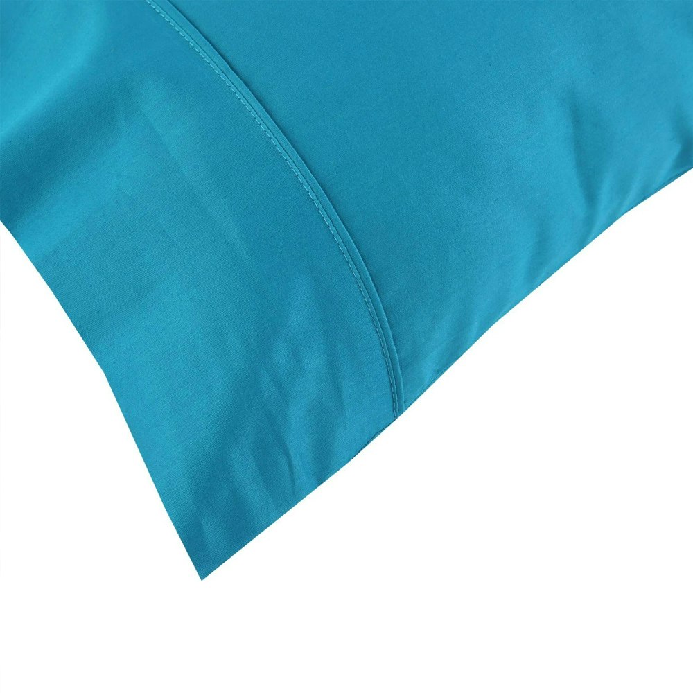 Dreamaker 300 Thread Count Cotton Sateen Pillowcases Twin Pack Capri Breeze