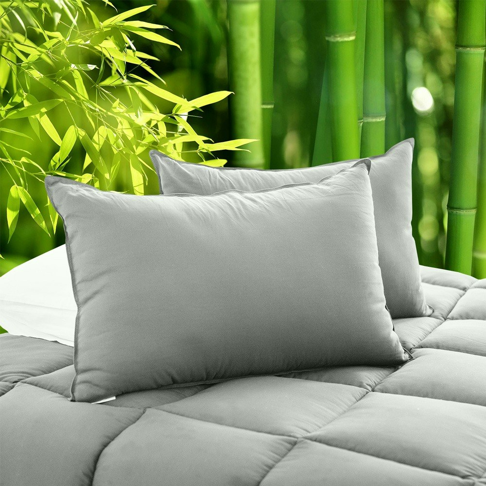 Royal Comfort Luxury Charcoal Bamboo Twin Pack Pillow