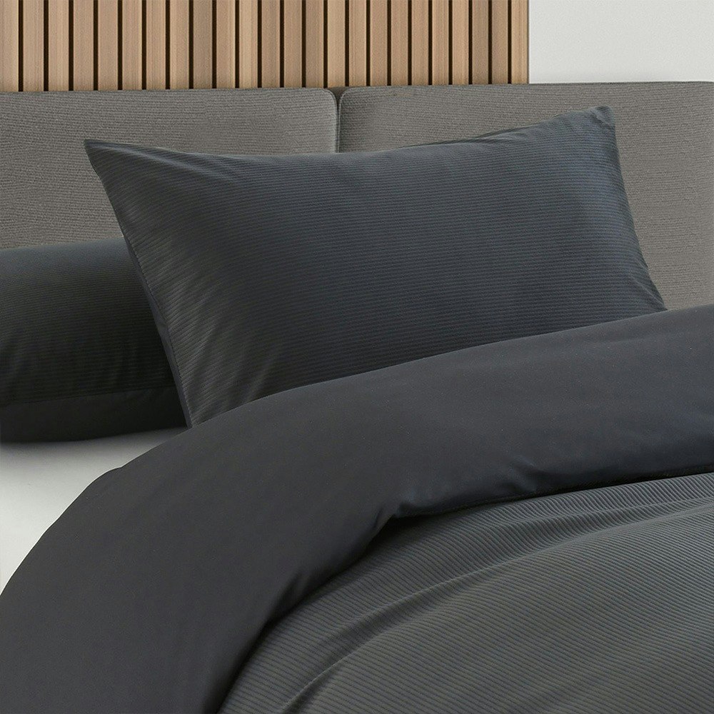 Royal Comfort Velvet Corduroy Quilt Cover Set Charcoal 3