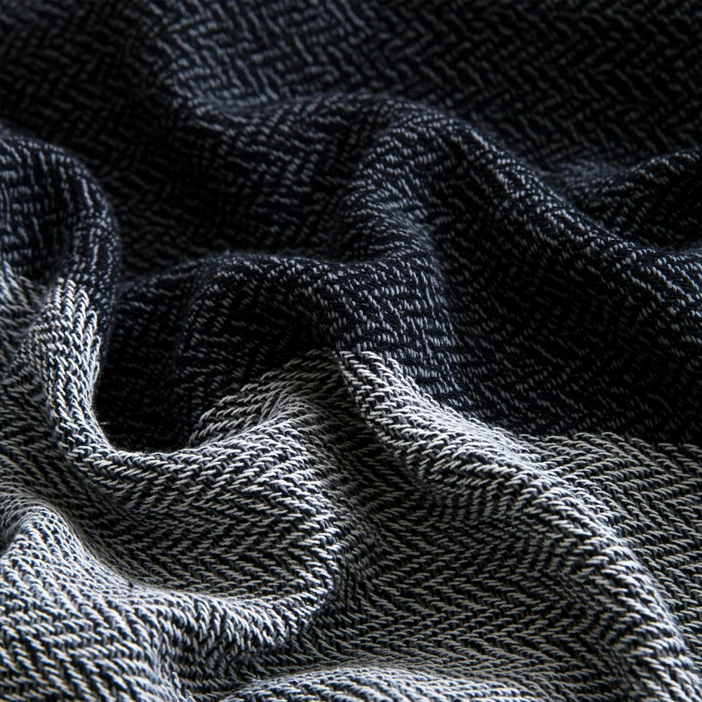 Dreamaker Herringbone 100% Cotton Quilt Cover Set Charcoal Grey