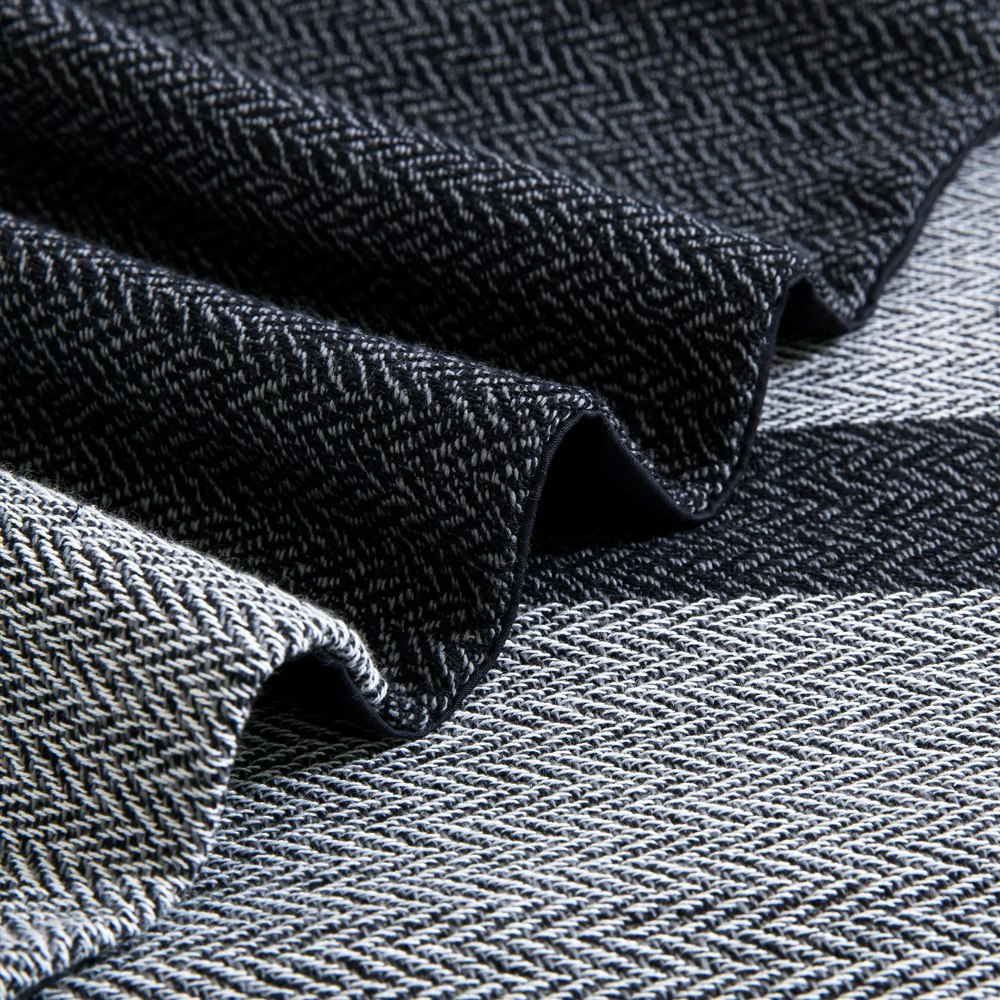 Dreamaker Herringbone 100% Cotton Quilt Cover Set Charcoal Grey