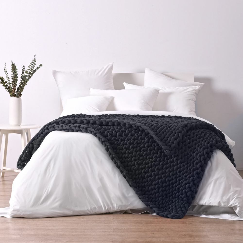 Serene Hand Woven Chunky Knit Calming Weighted Blanket