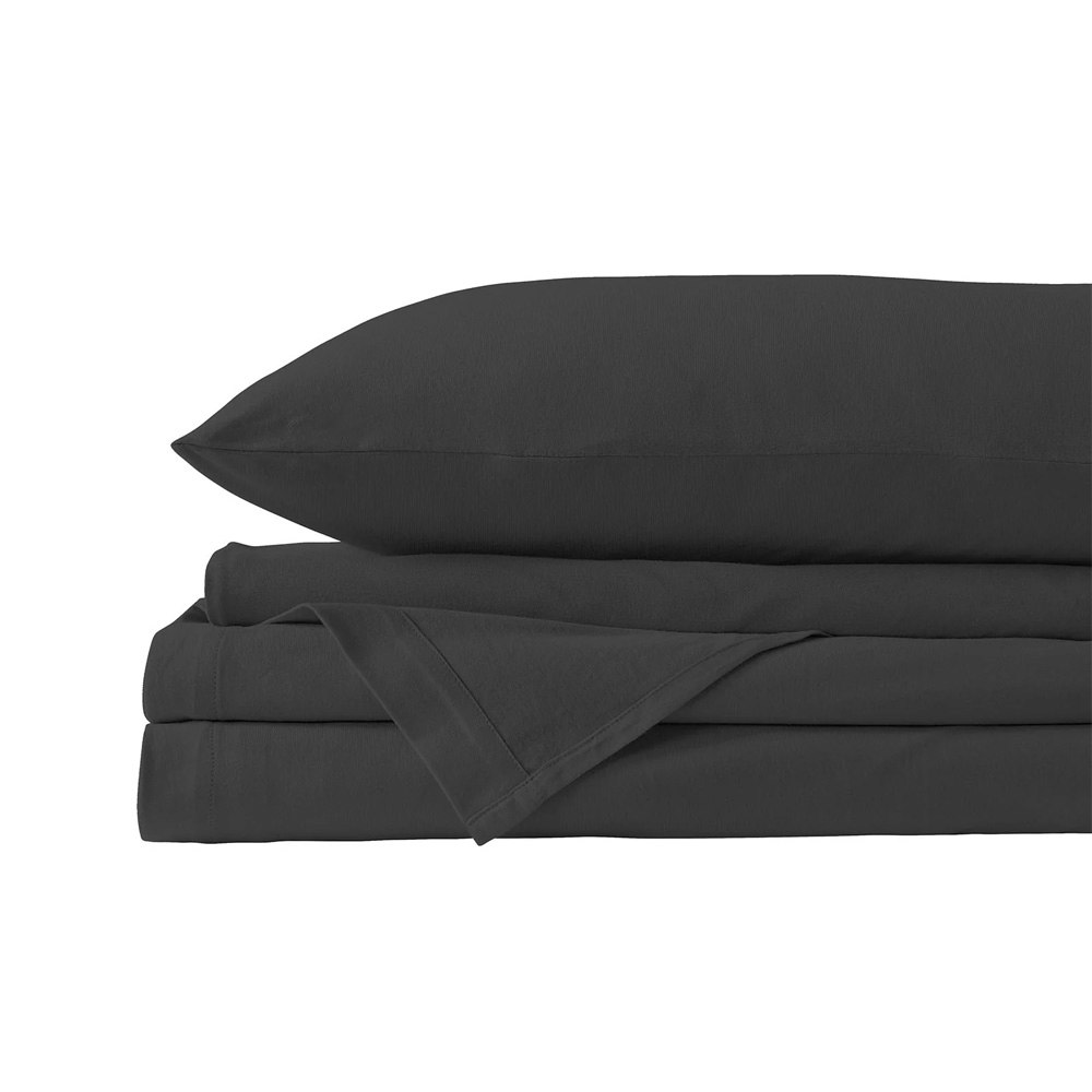 Royal Comfort 100% Jersey Cotton Quilt Cover Set Charcoal