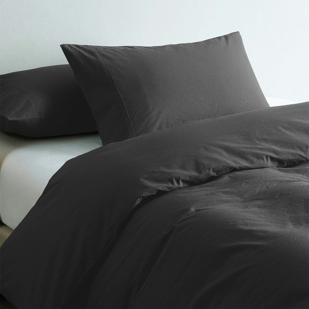 Royal Comfort 100% Jersey Cotton Quilt Cover Set Charcoal