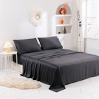 Natural Home 400 Thread Count Bamboo Sheet Set Charcoal 2
