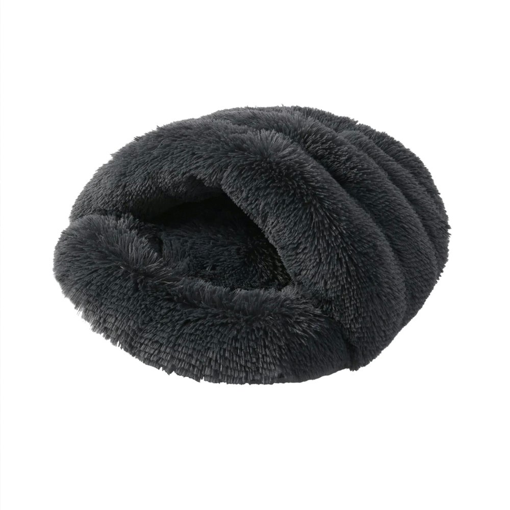 Charlie's Shaggy Faux Fur Igloo Cat Cave Bed