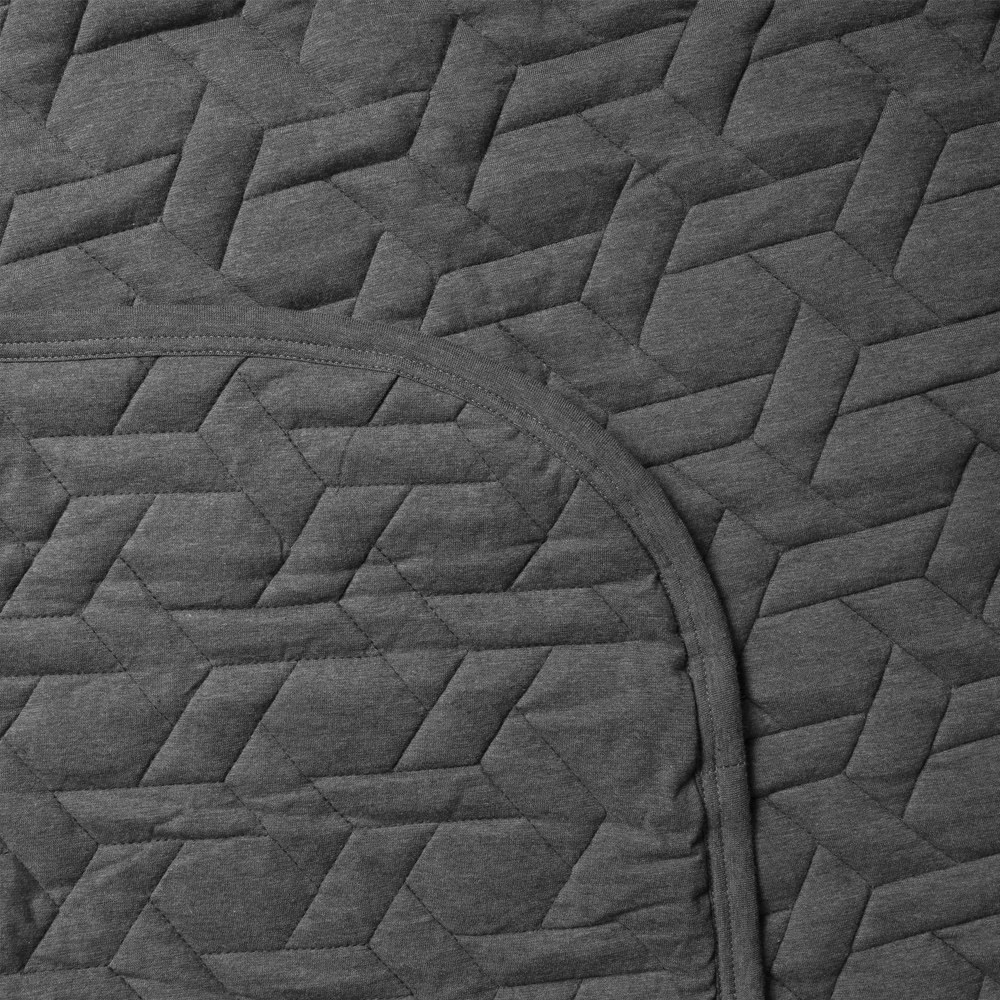 Dreamaker Cotton Jersey Quilted Blanket Charcoal