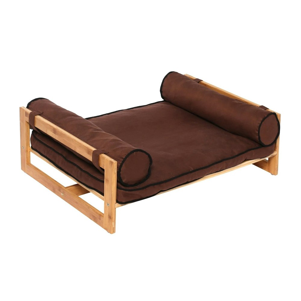 Charlie's Pet Bamboo Elevated Pet Bed Brown
