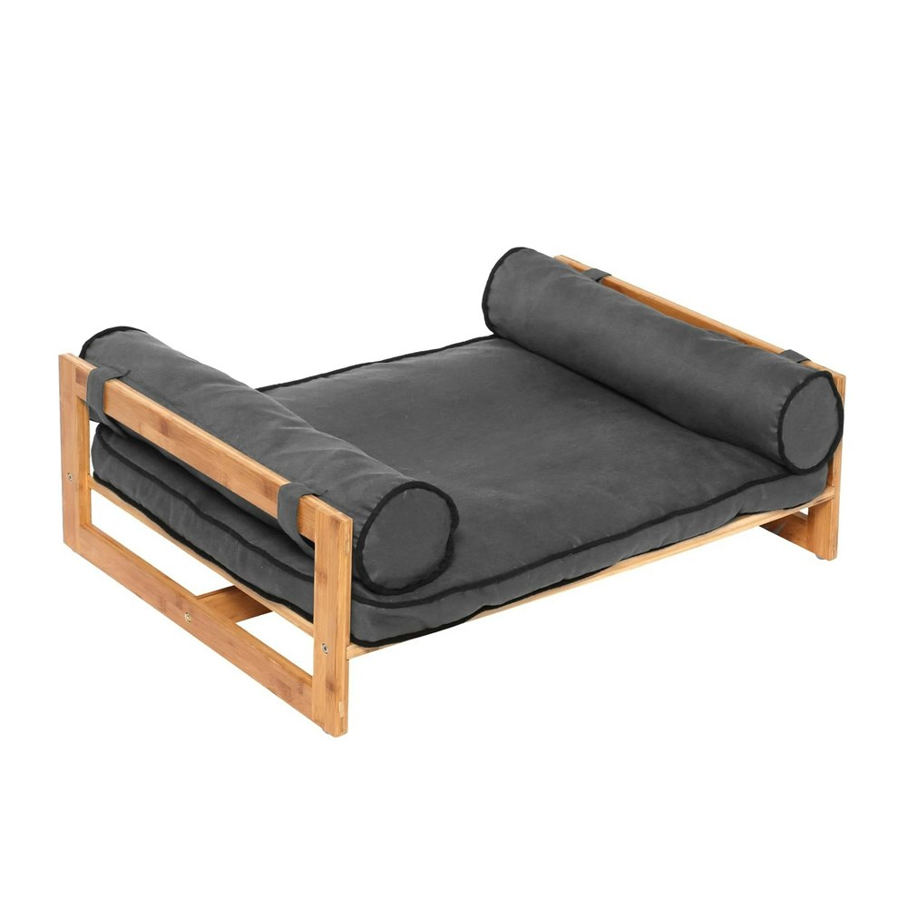 Charlie's Pet Bamboo Elevated Pet Bed Charcoal