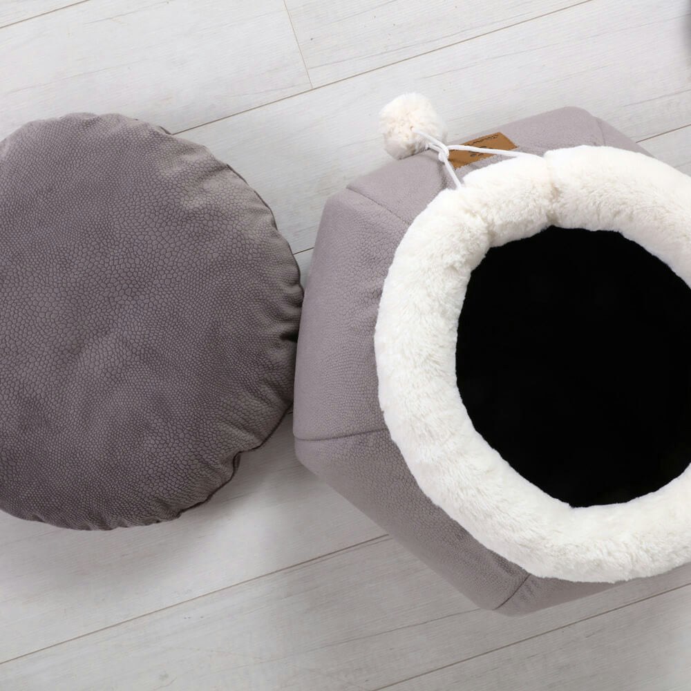 Charlie's Honeypot Cat Cave Snuggler Chocolate Grey 3