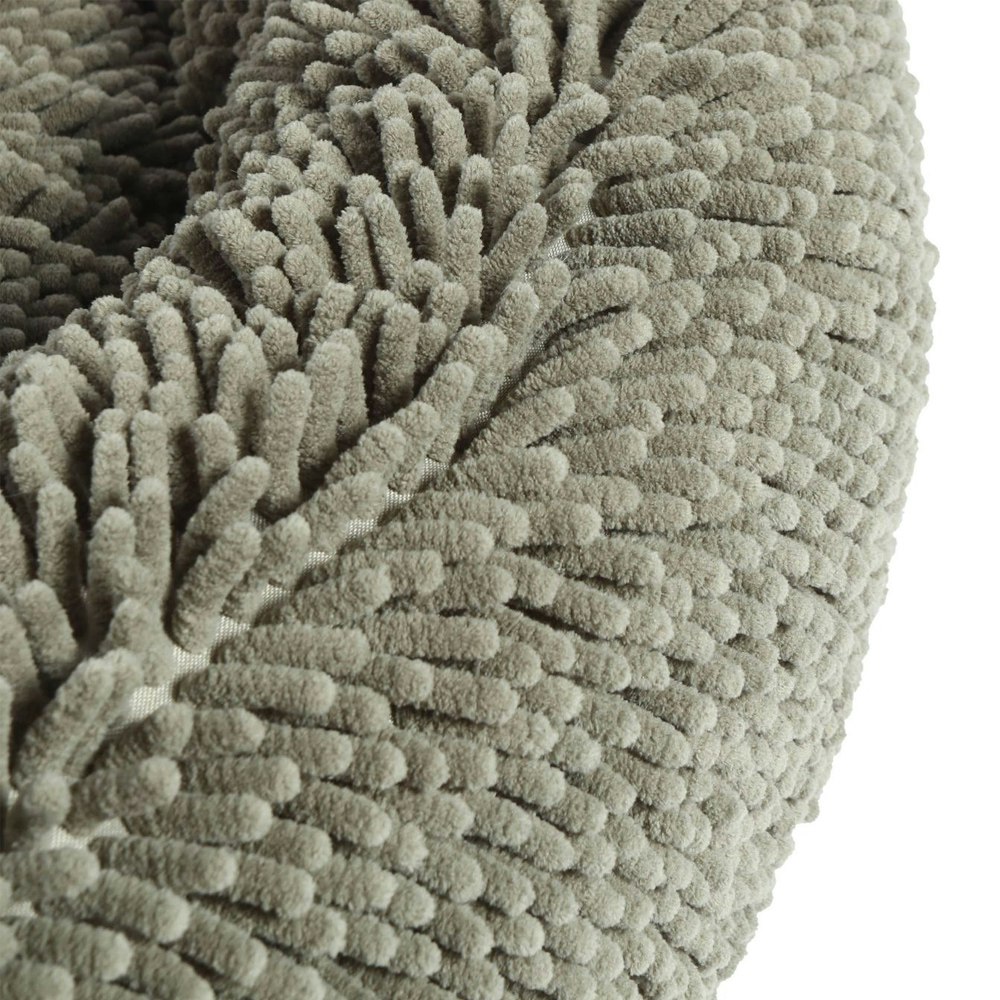 Charlie's Pet Calming Chenille Plush Round Pet Bed Grey 