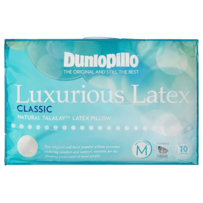 Dunlopillo Luxurious Classic Latex Pillow Medium Profile and Medium Feel