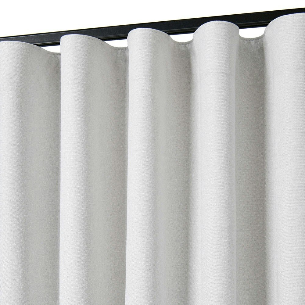 Cadence and Co. Bennett Faux Linen S-Fold Curtain Cloud 2