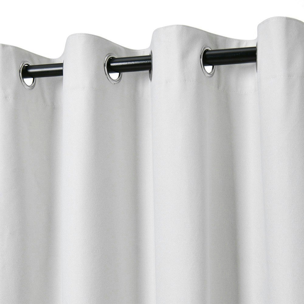 Cadence & Co. Bennett Faux Linen Eyelet Curtain Twin Pack Cloud 2