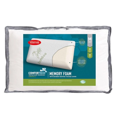 Tontine Comfortech Memory Foam Pillow With Bamboo Cover Packaging
