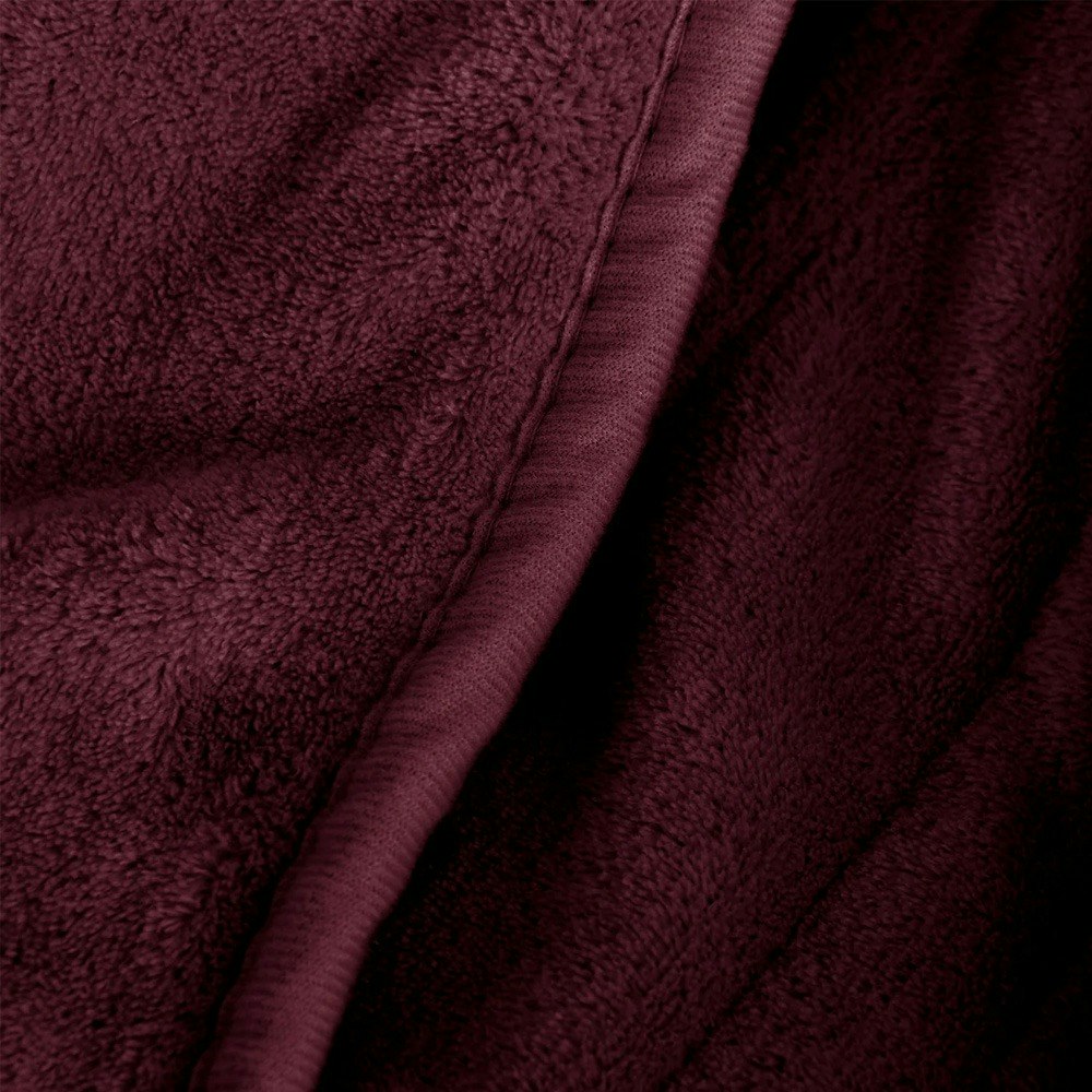 Dreamaker Coral Fleece Reversible Heated Throw Blanket Cherry