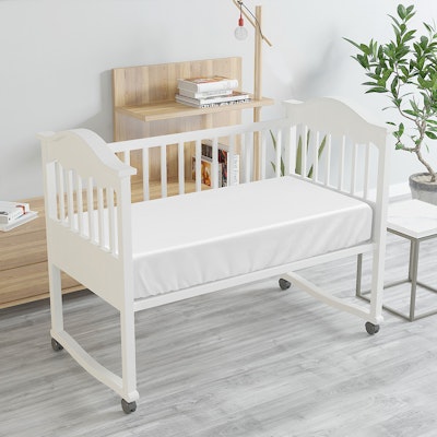 Bambi Tencel Baby Cot Fitted Sheet White