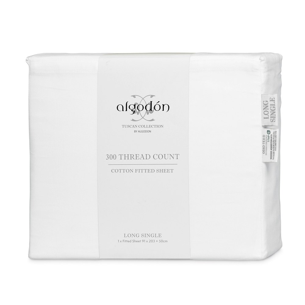 Algodon Fitted Sheet White