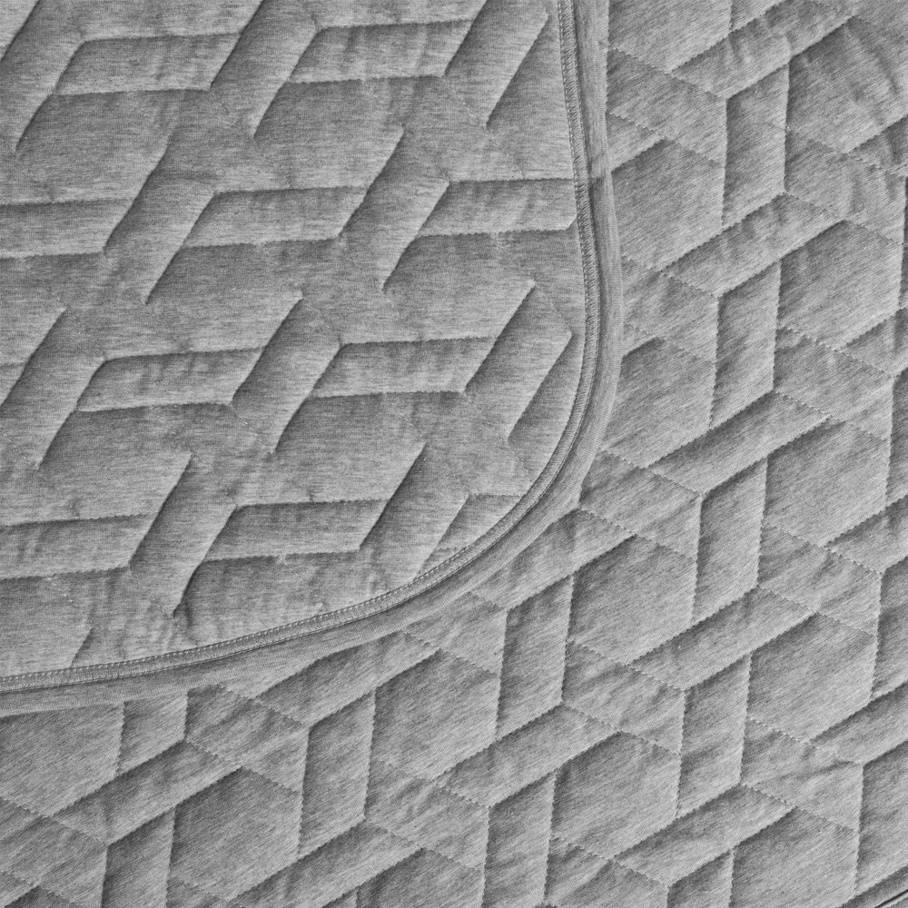 Dreamaker Cotton Jersey Quilted Blanket Grey