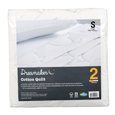 Dreamaker 280GSM Cotton Filled Quilt