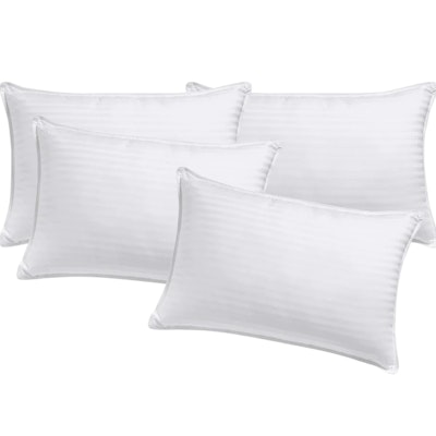 Dreamaker Cotton Sateen Cover Microfibre Pillow 4 Pack