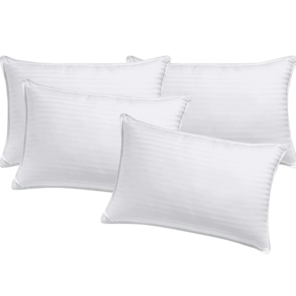 Dreamaker Cotton Sateen Cover Microfibre Pillow 4 Pack