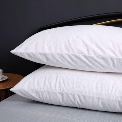 Waterproof Cotton Terry Towelling Pillow Protector Twin Pack