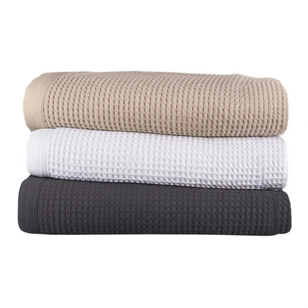Logan and Mason Cotton Waffle Blanket