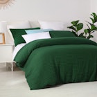 Dreamaker Cotton Waffle Quilt Cover Set Eden