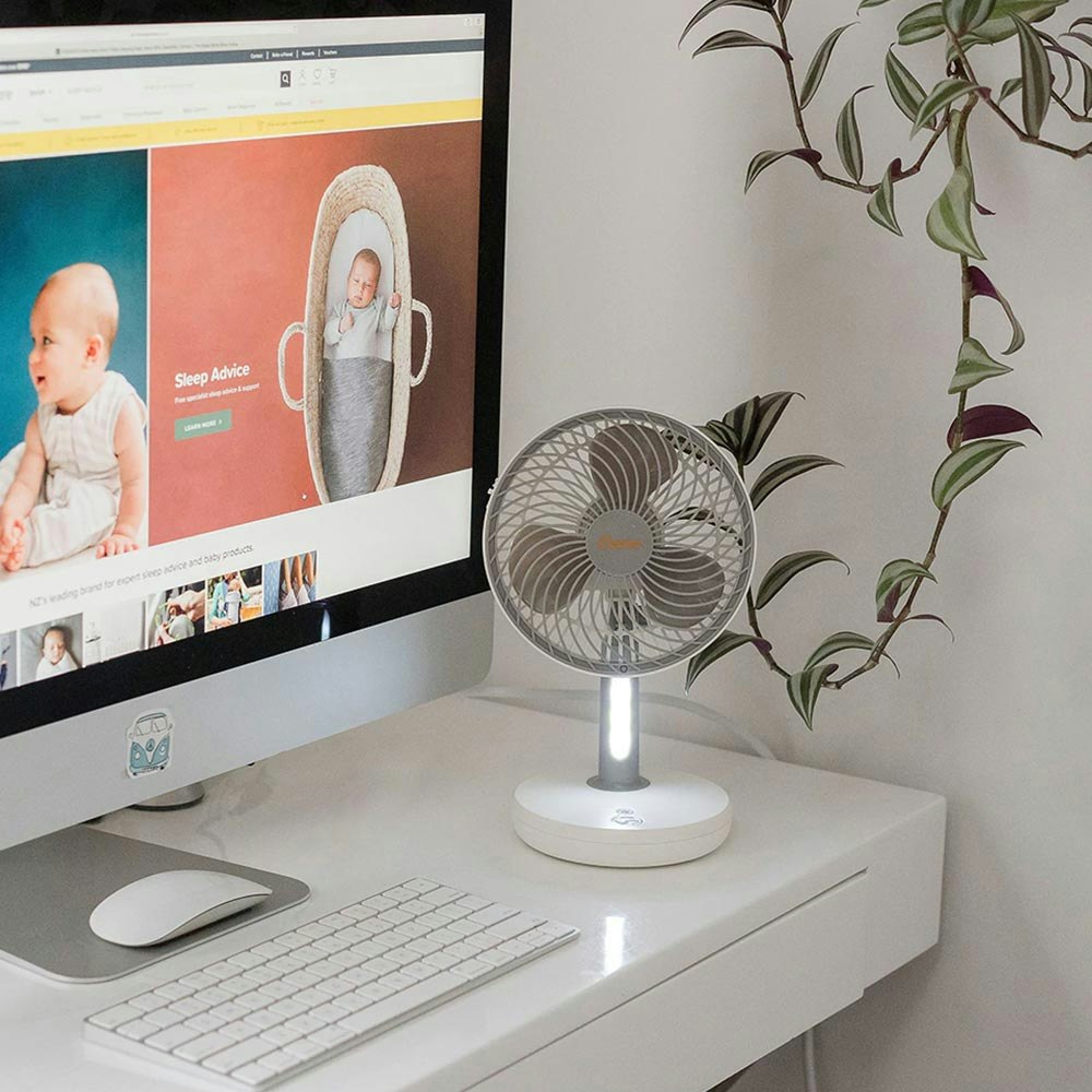Crane USB Rechargeable Desk Fan Lifestyle 3