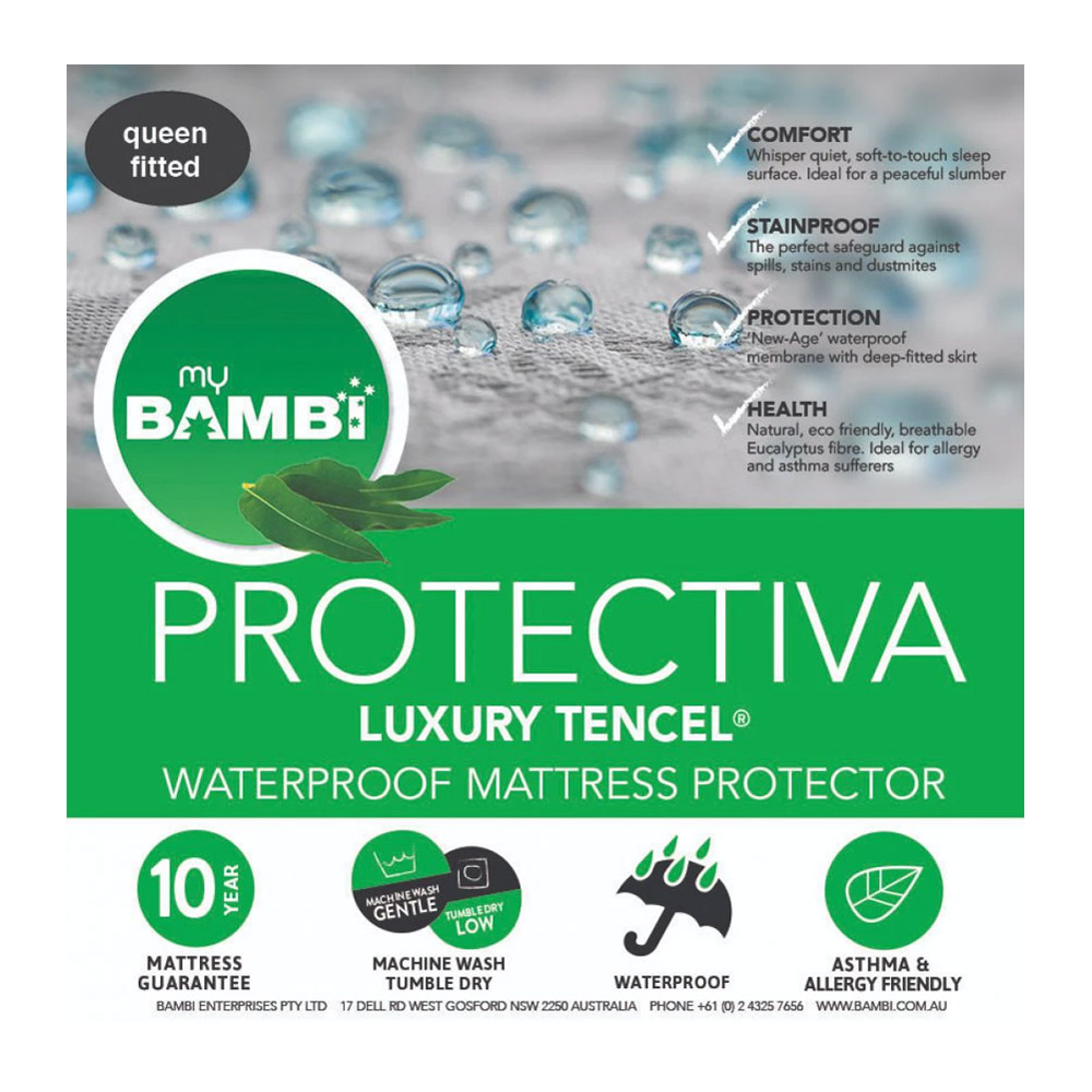 bambi luxury tencel waterproof mattress protector