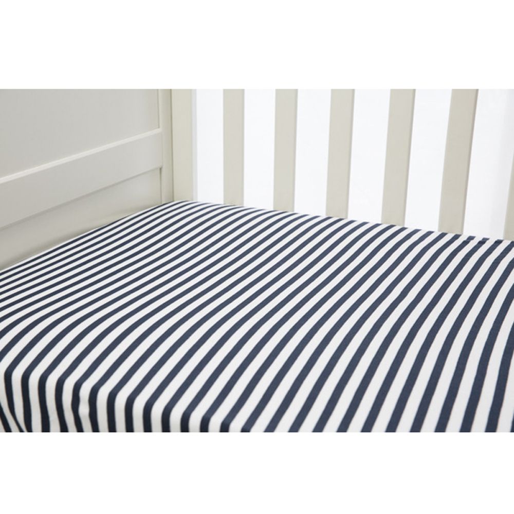 navy cot bed sheet