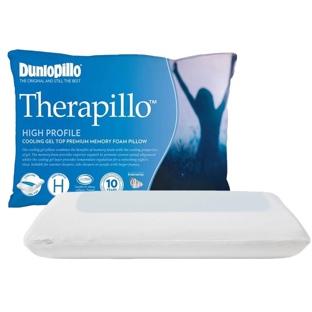 dunlopillo therapillo premium memory foam pillow high profile