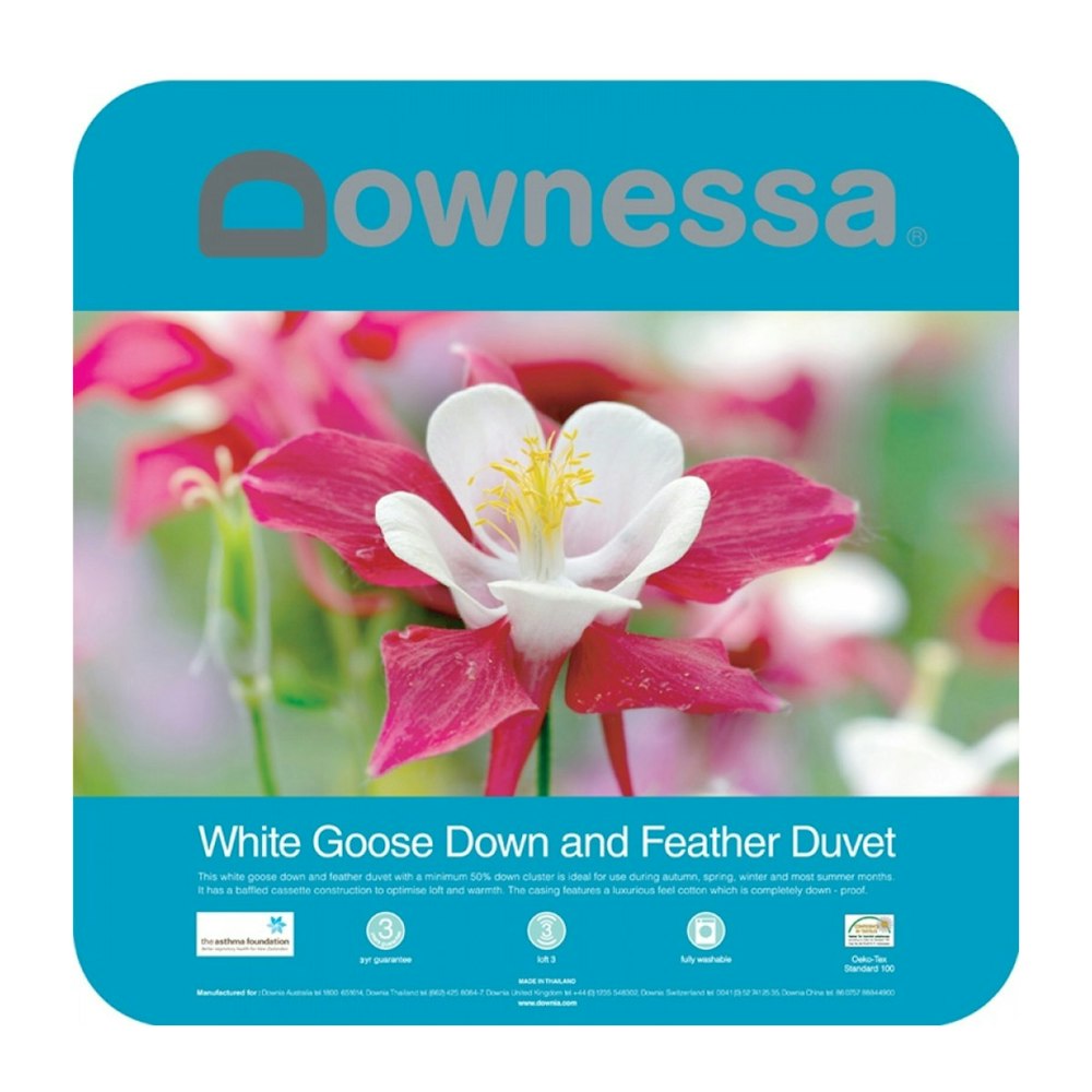 Downessa White Goose Down and Feather Quilt Duvet 