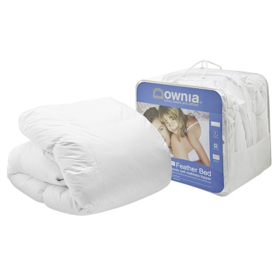Downia Feather Bed Mattress Topper Underlay Side