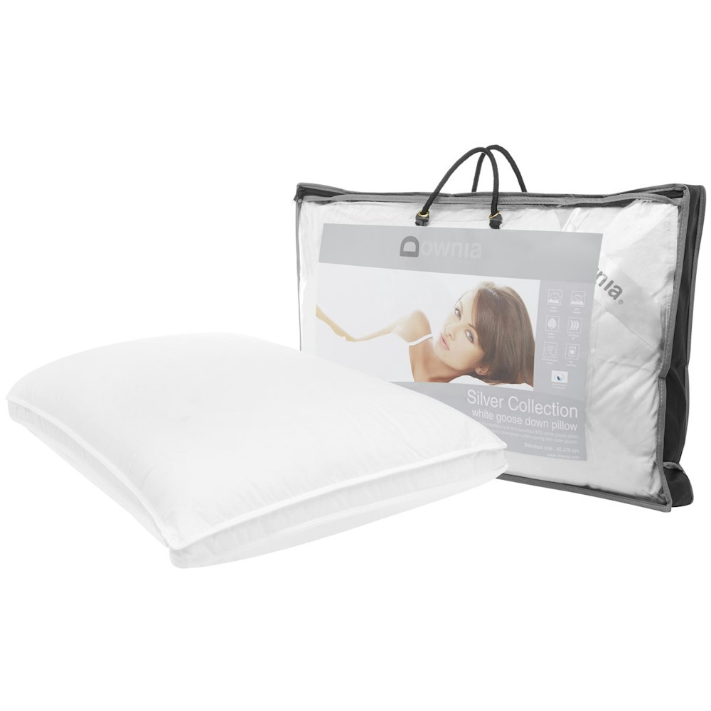 Downia White Collection Goose Down Pillow Side