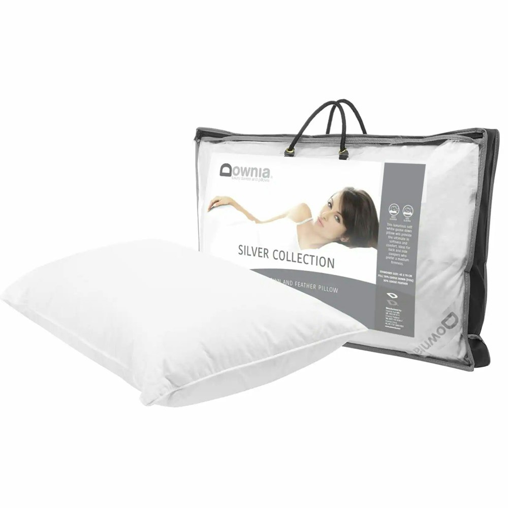 Downia White Collection Goose Down Pillow Side