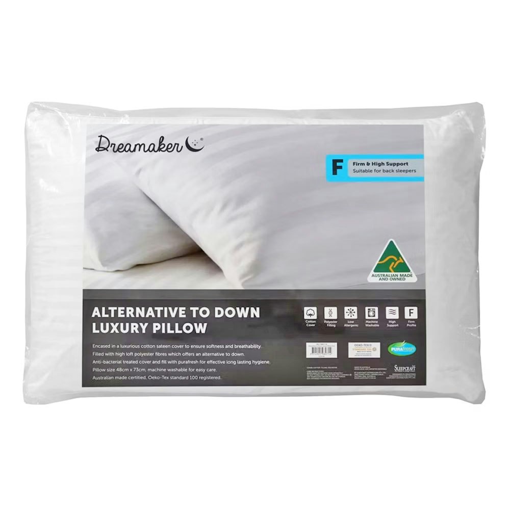 Dreamaker Down Alternative Luxury Pillow Firm & High Support Thumbnail
