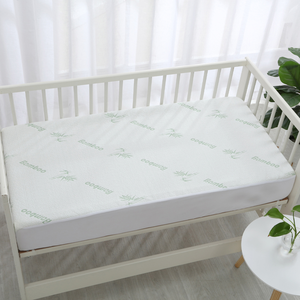 Dreamaker Bamboo Blend Knitted Waterproof Cot Mattress Protector