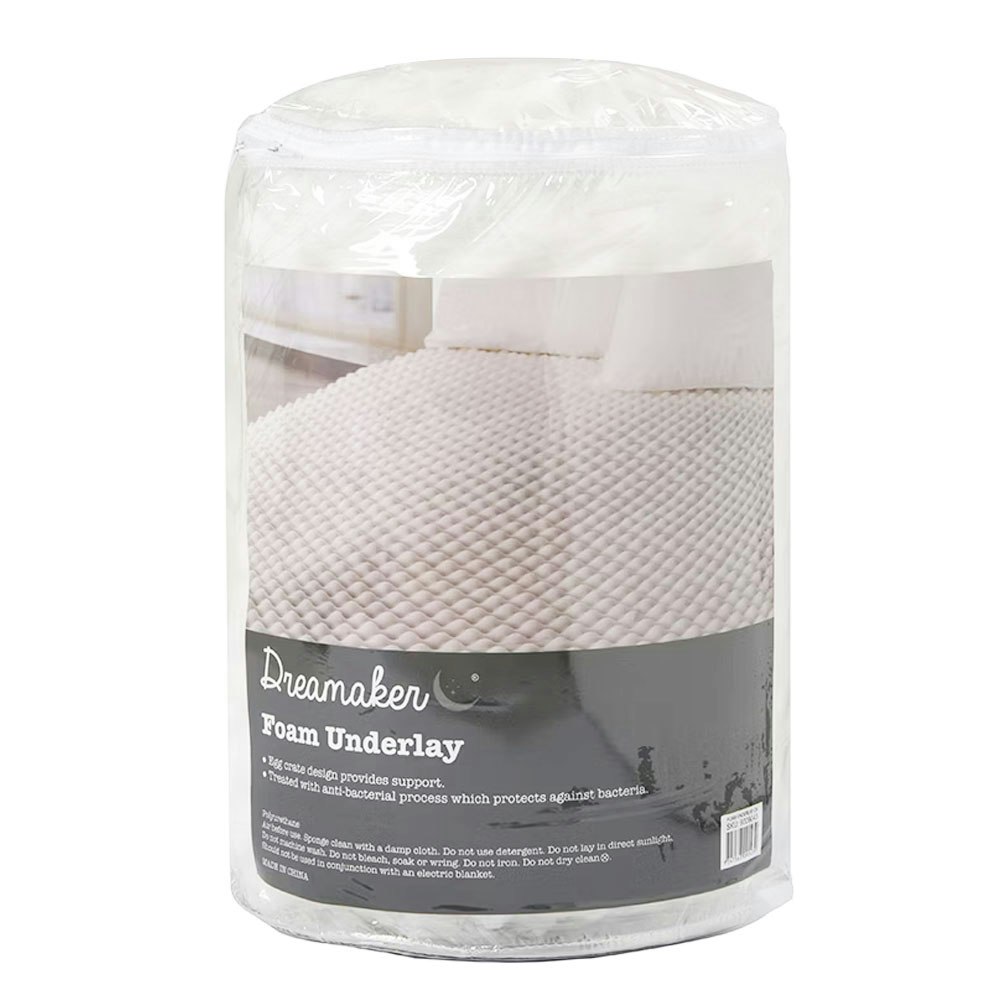 Dreamaker Egg Crate Convoluted Memory Foam Underlay Packaging