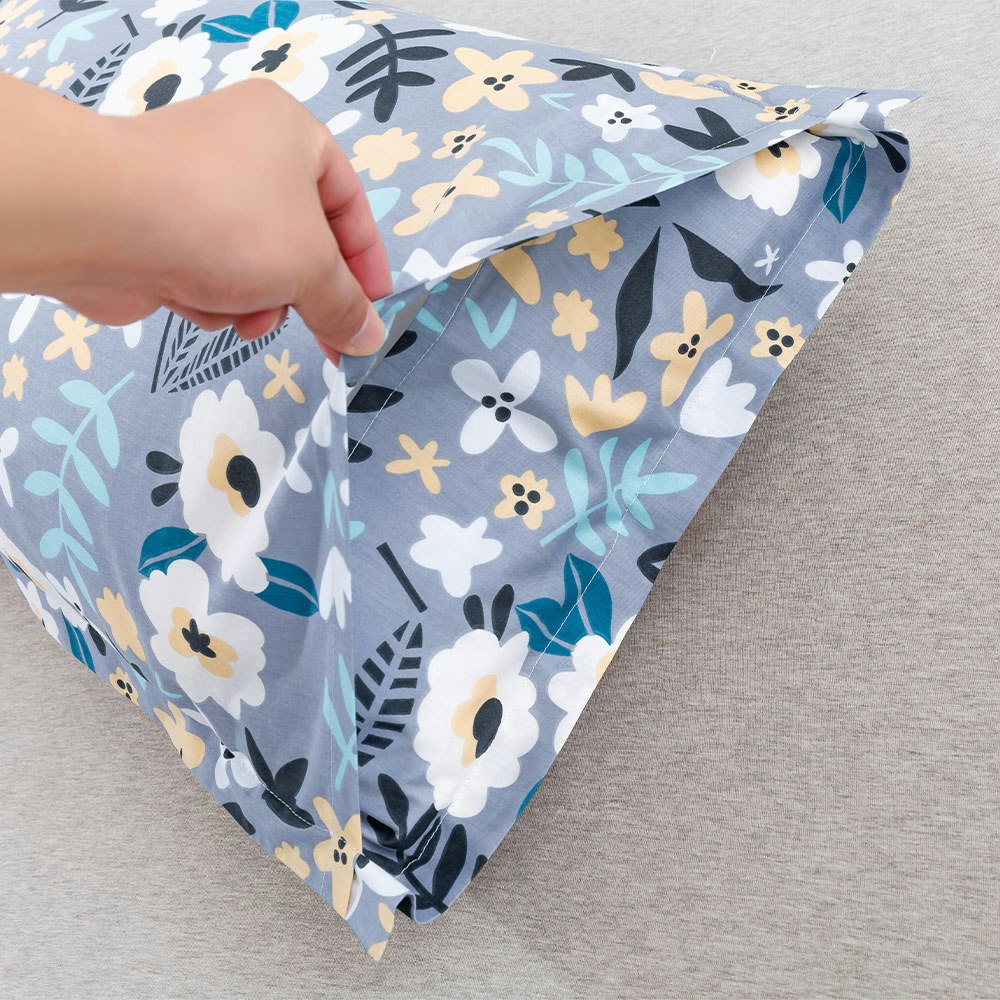 Dreamaker Cotton Printed Grey to Alice Quilt Cover Set Pillow Case